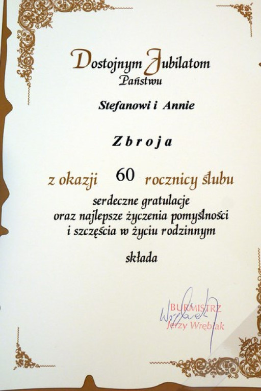 MAŁŻEŃSKIE  ROCZNICE