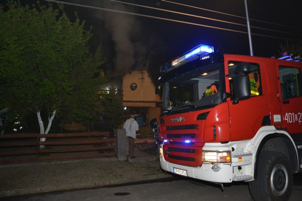 Pożar domu w Lewinie Brzeskim