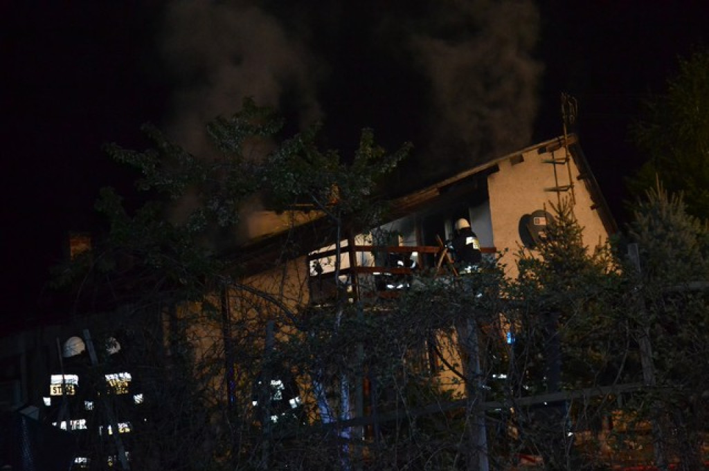 Pożar domu w Lewinie Brzeskim