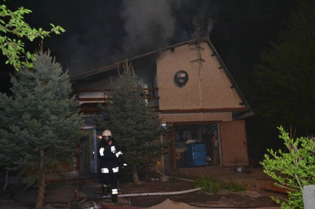 Pożar domu w Lewinie Brzeskim