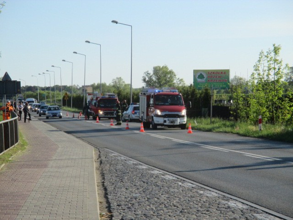 Pisarzowice: W słup i do rowu - kolizja na DK39