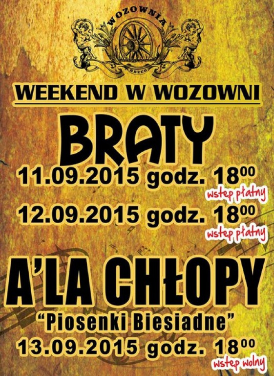 Weekendowy Informator Imprezowy 11-13.09.2015