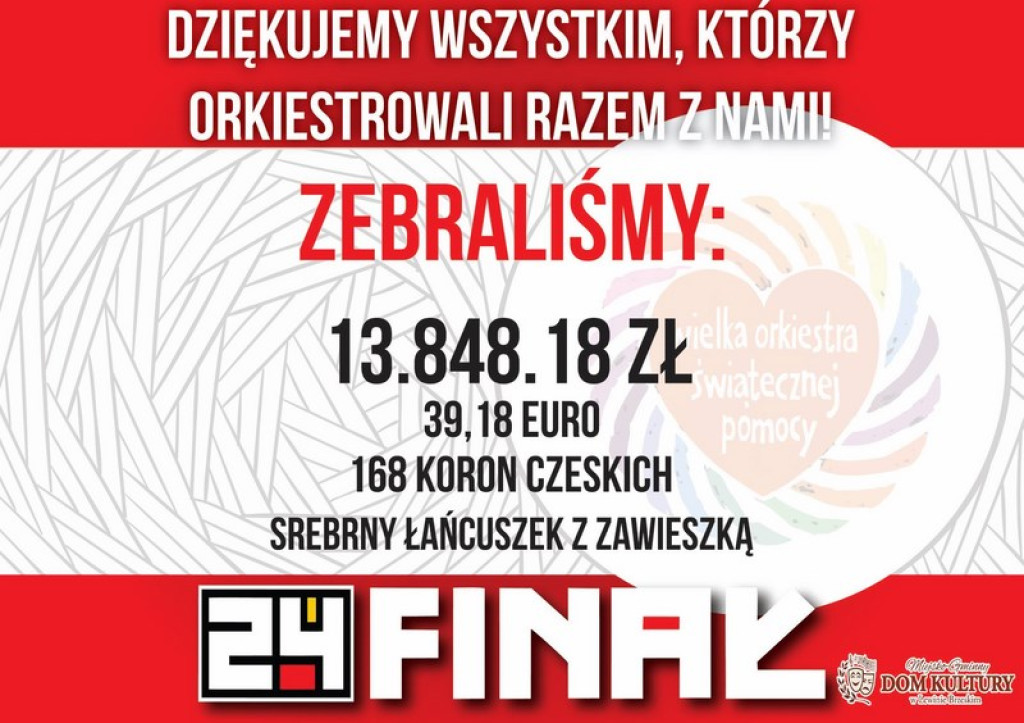 WOŚP 2016: Lewin Brzeski podliczył zebrane pieniądze - RAZEM MIERZYMY WYSOKO!