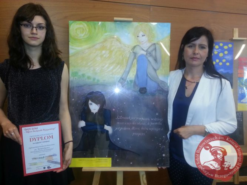 Wiktoria Kamińska z Zespołu Szkół Budowlanych w Brzegu wygrywa ogólnopolski konkurs plastyczny