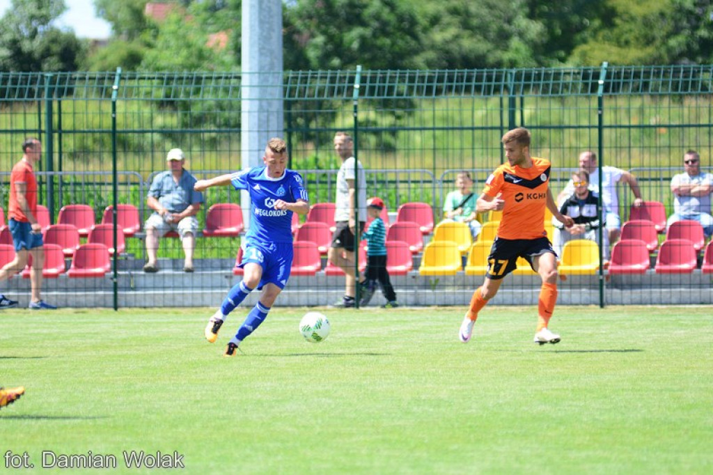 Mecz kontrolny Ruchu Chorzów z Zagłębiem Lubin w Grodkowie