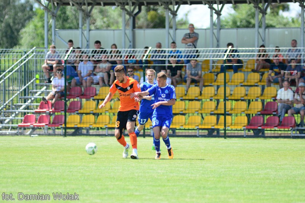 Mecz kontrolny Ruchu Chorzów z Zagłębiem Lubin w Grodkowie
