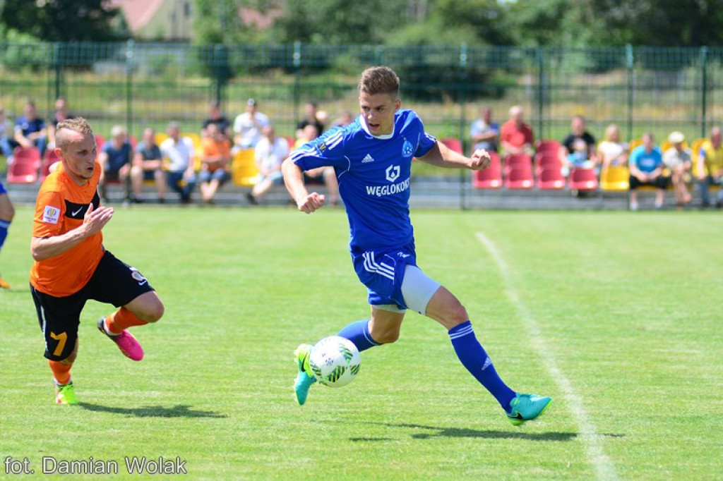 Mecz kontrolny Ruchu Chorzów z Zagłębiem Lubin w Grodkowie