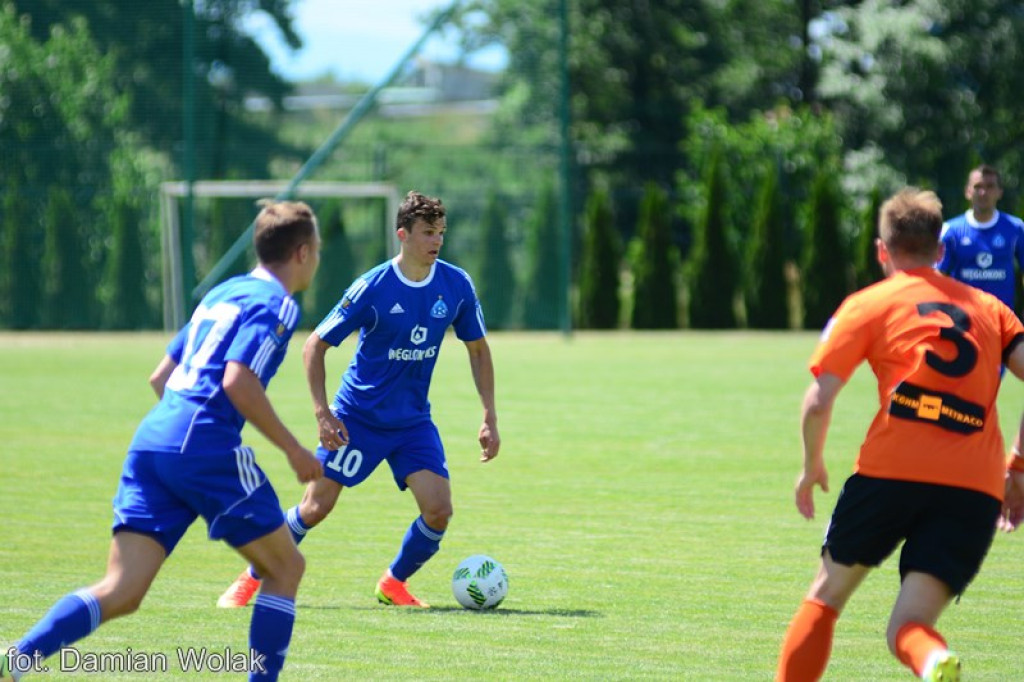 Mecz kontrolny Ruchu Chorzów z Zagłębiem Lubin w Grodkowie