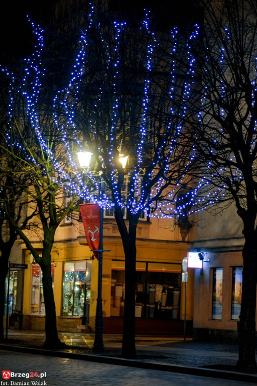 Rozświetlony Brzeg nocą