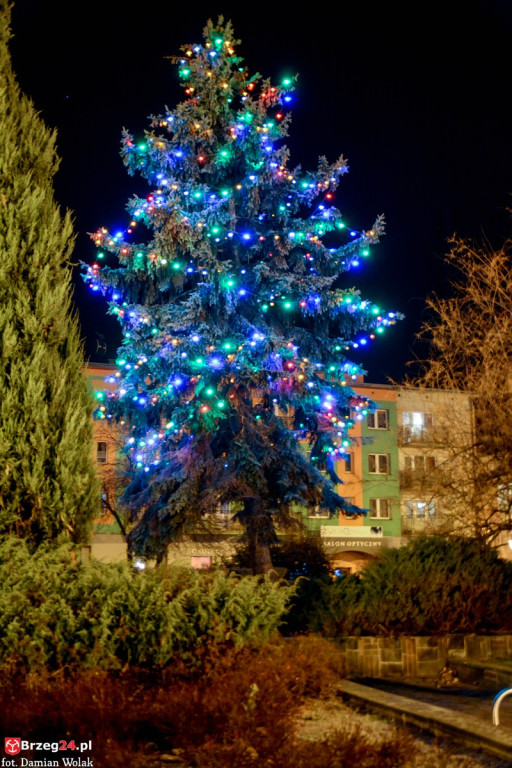 Rozświetlony Brzeg nocą