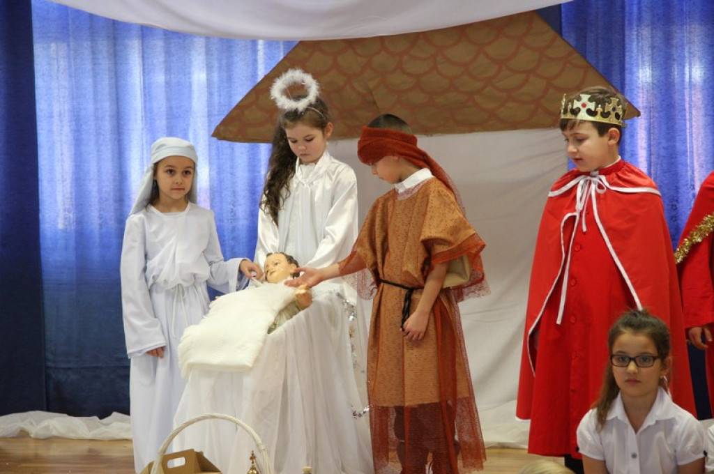 Migające jasełka w Zespole Szkół nr 1  z Oddziałami Sportowymi w Brzegu