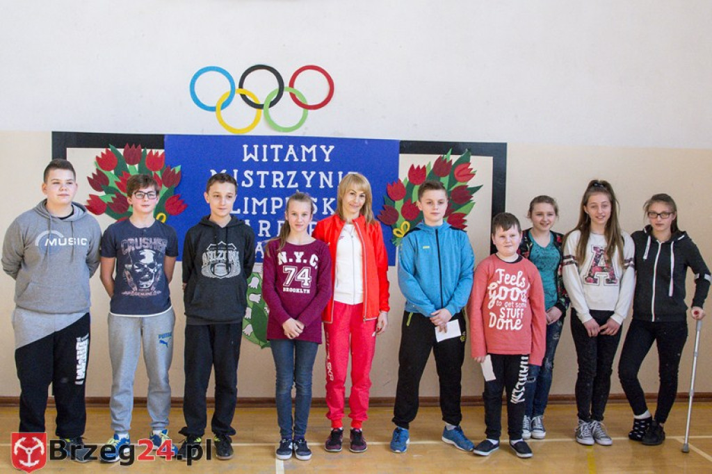 Spotkanie z mistrzynią paraolimpijską w szkole w Gałązczycach