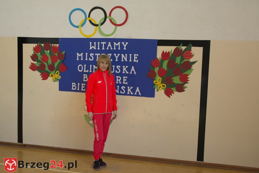 Spotkanie z mistrzynią paraolimpijską w szkole w Gałązczycach