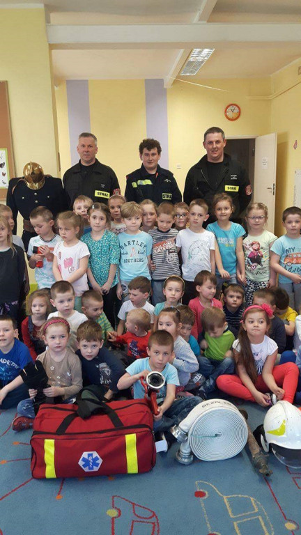 WIZYTA STRAŻAKÓW W PUBLICZNYM PRZEDSZKOLU W OLSZANCE