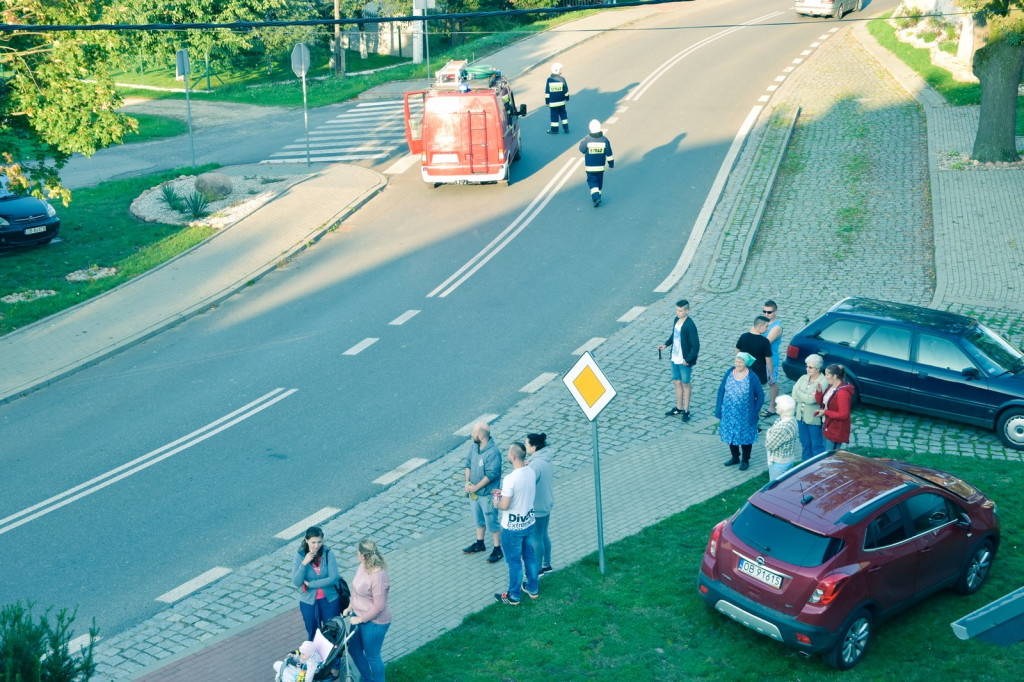 Pożar szkoły w Michałowie i czołowe zderzenie dwóch pojazdów [zdjęcia]