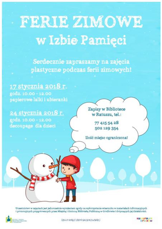 Ferie zimowe w gminie Grodków