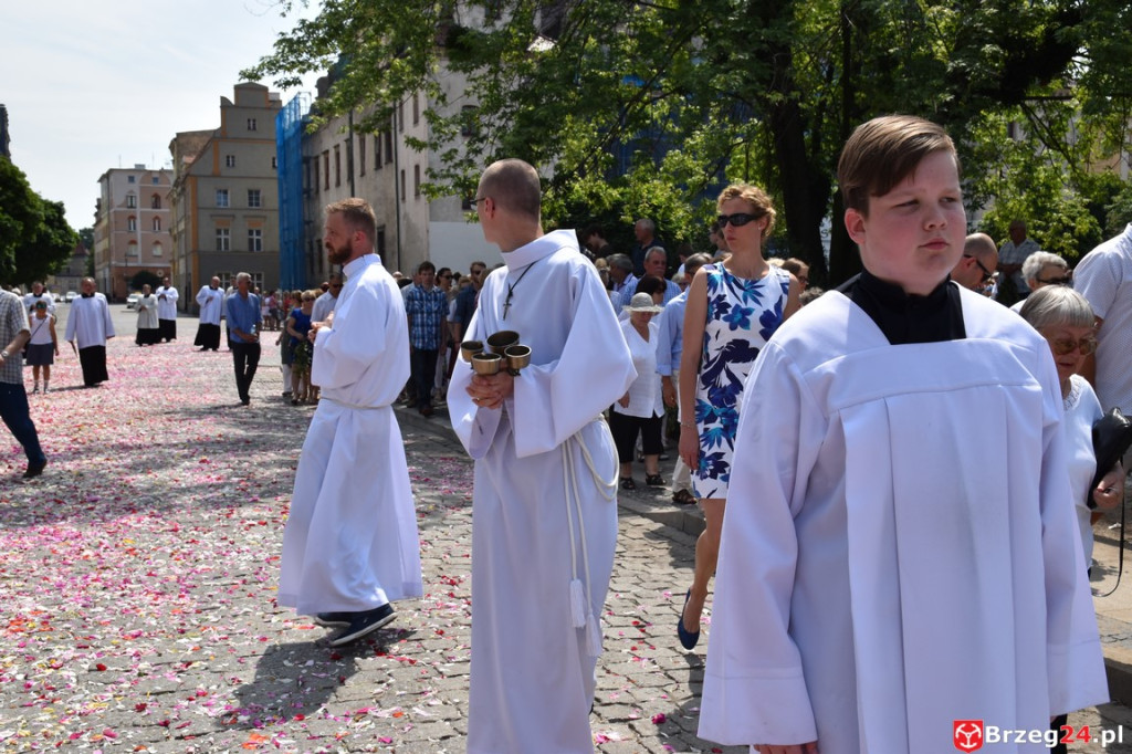 Boże Ciało w Brzegu. Międzyparafialna procesja przeszła ulicami miasta