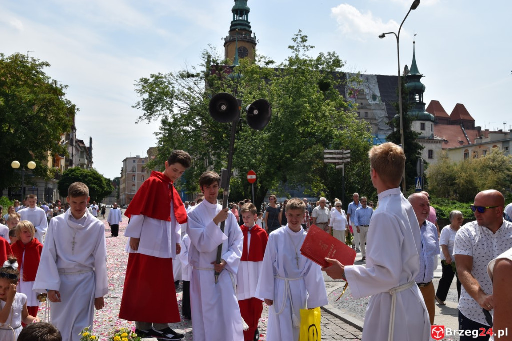 Boże Ciało w Brzegu. Międzyparafialna procesja przeszła ulicami miasta