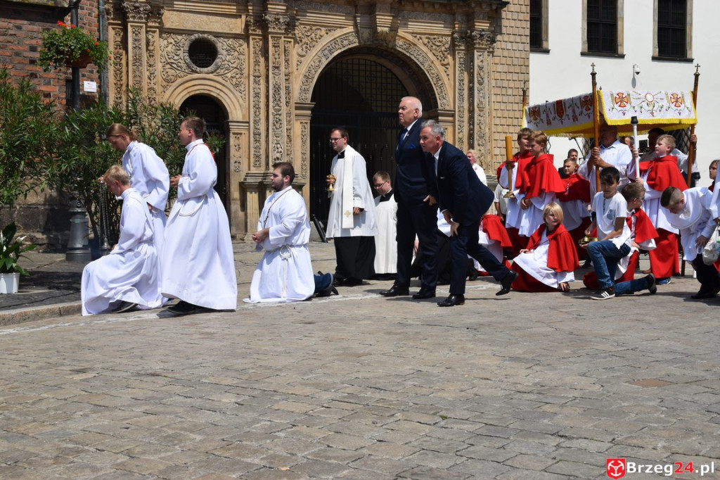 Boże Ciało w Brzegu. Międzyparafialna procesja przeszła ulicami miasta