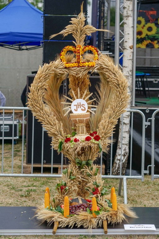 Święto plonów w Brzezinie. Najpiękniejszy wieniec dożynkowy w Gminie Skarbimierz z Kopanie