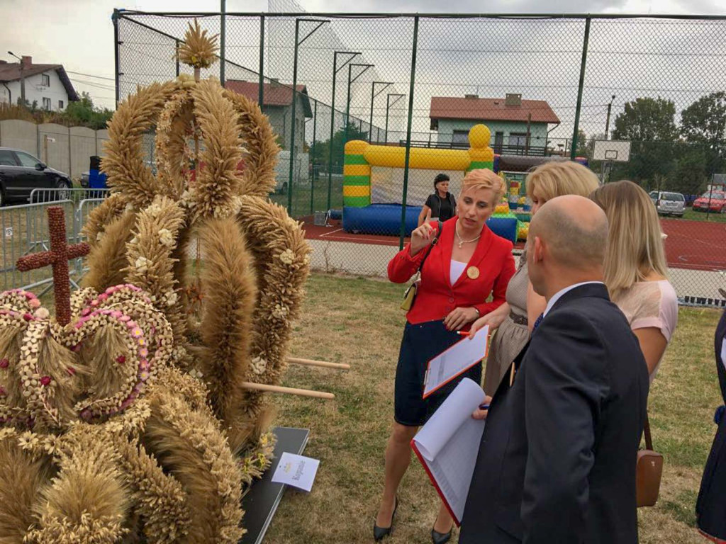 Święto plonów w Brzezinie. Najpiękniejszy wieniec dożynkowy w Gminie Skarbimierz z Kopanie