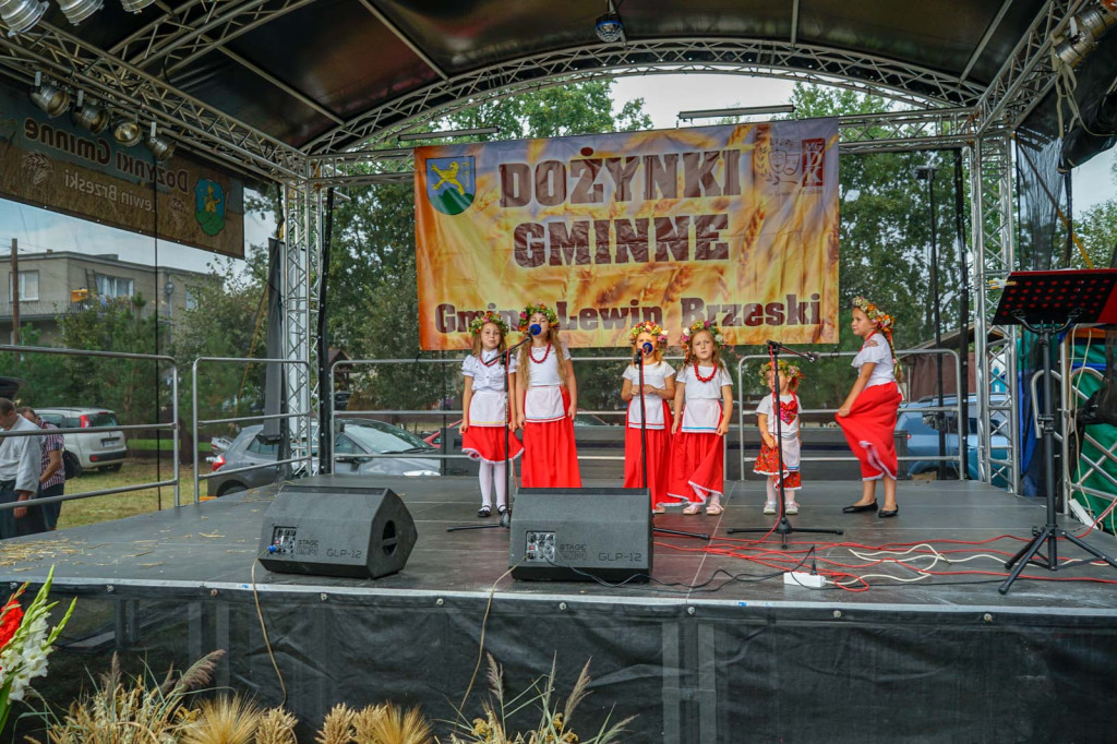Dożynki w gminie Lewin Brzeski. Najpiękniejsza korona dożynkowa z Skorogoszczy