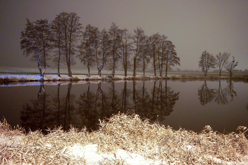 Pierwszy śnieg w Grodkowie [fotorelacja]