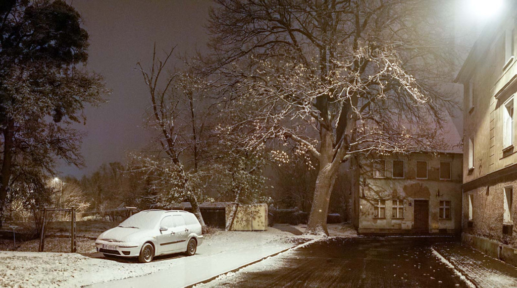 Pierwszy śnieg w Grodkowie [fotorelacja]