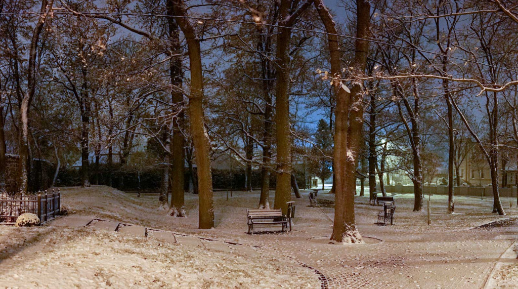 Pierwszy śnieg w Grodkowie [fotorelacja]