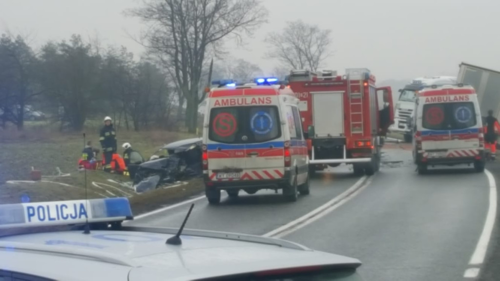 Dwie osoby zginęły w wypadku na DK 94 pod Strzelnikami