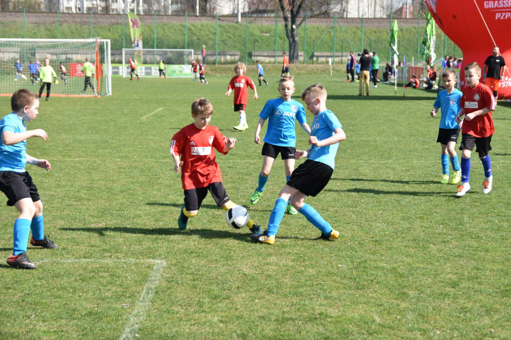 Młodzi piłkarze rywalizowali na miejskim stadionie w Brzegu