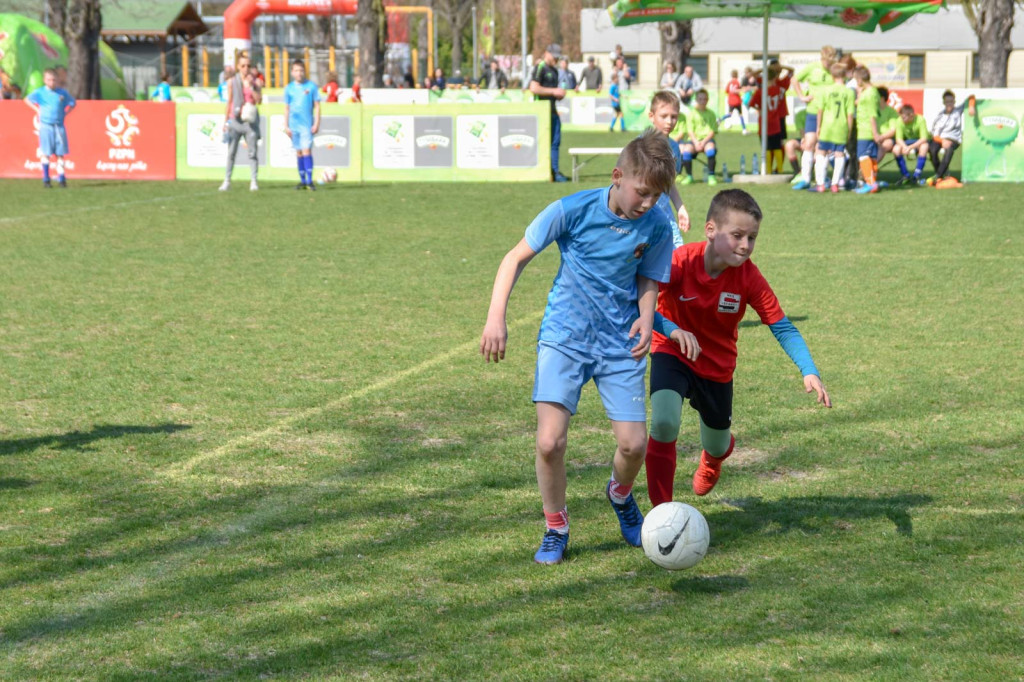 Młodzi piłkarze rywalizowali na miejskim stadionie w Brzegu