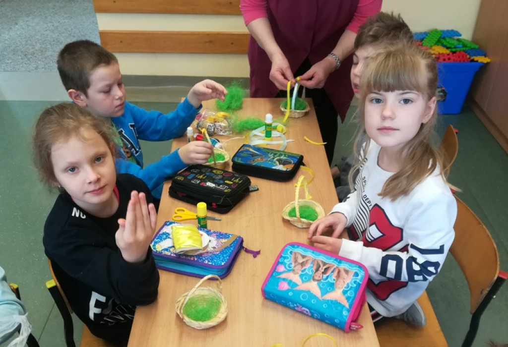 Warsztaty wielkanocne grodkowskich pierwszaków