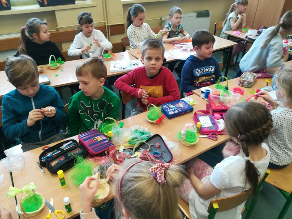 Warsztaty wielkanocne grodkowskich pierwszaków