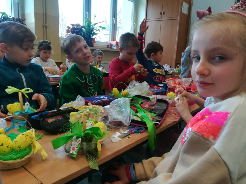 Warsztaty wielkanocne grodkowskich pierwszaków