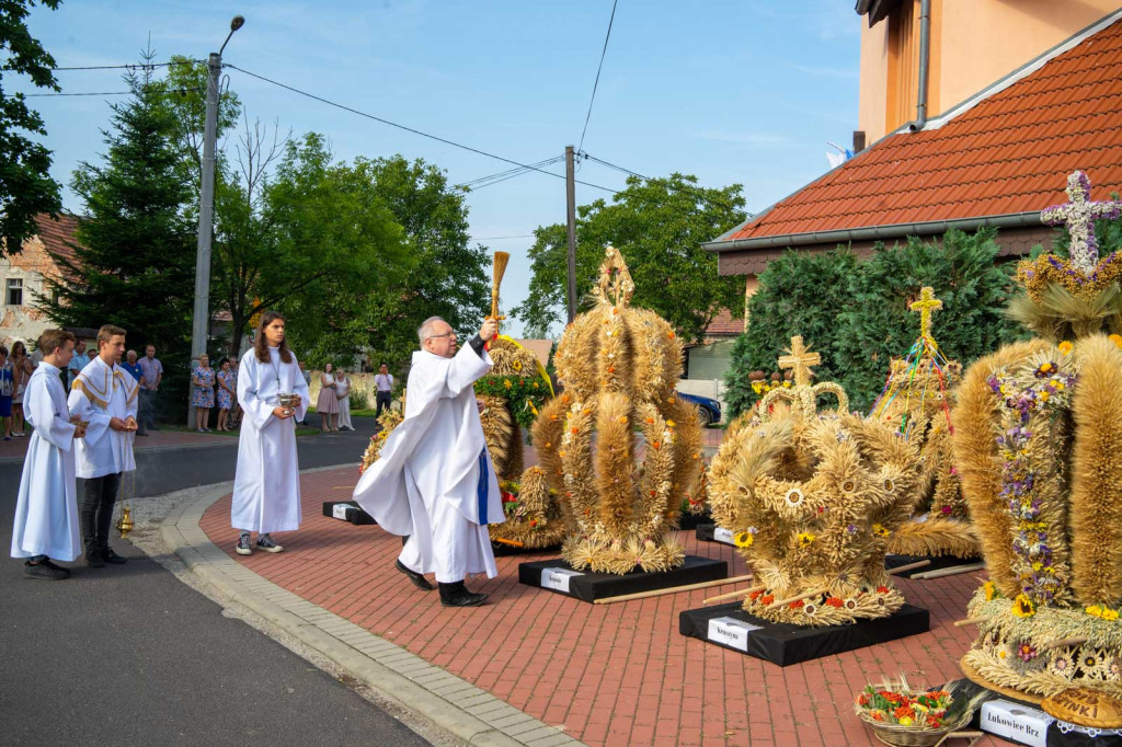 Święto plonów w Lipkach. Najpiękniejszy wieniec dożynkowy w Gminie Skarbimierz z Łukowic Brzeskich
