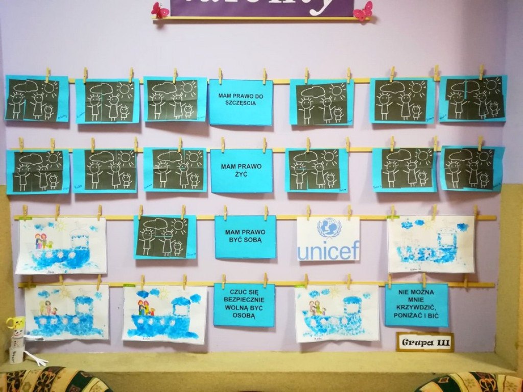 Dzieci z Przedszkola Publicznego nr 11 w Brzegu świętują Międzynarodowy Dzień Praw Dziecka wspólnie z UNICEF
