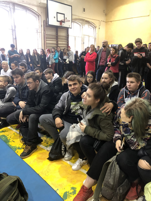 Lekcja wychowawcza w ZSB w Brzegu
