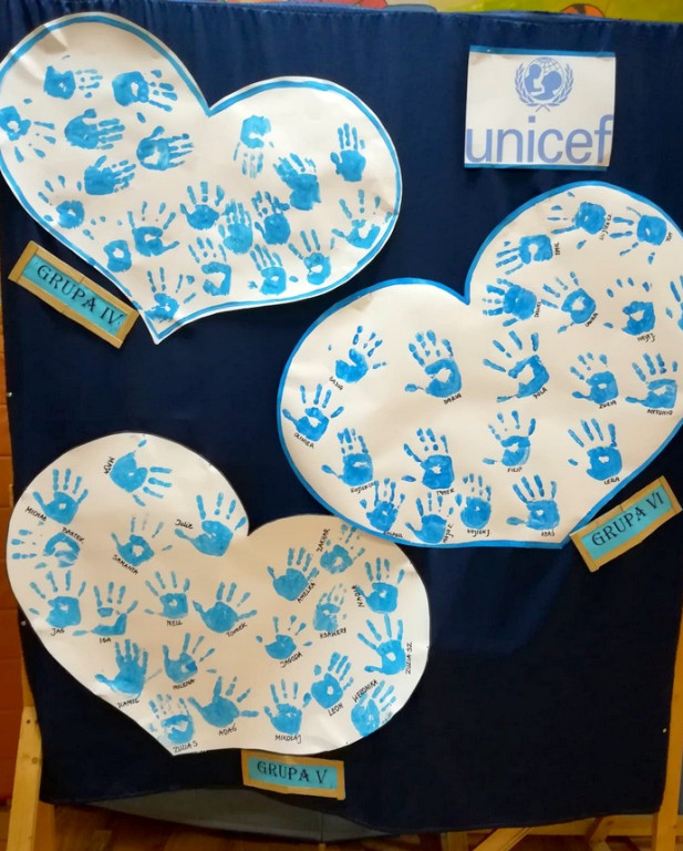 Dzieci z Przedszkola Publicznego nr 11 w Brzegu świętują Międzynarodowy Dzień Praw Dziecka wspólnie z UNICEF