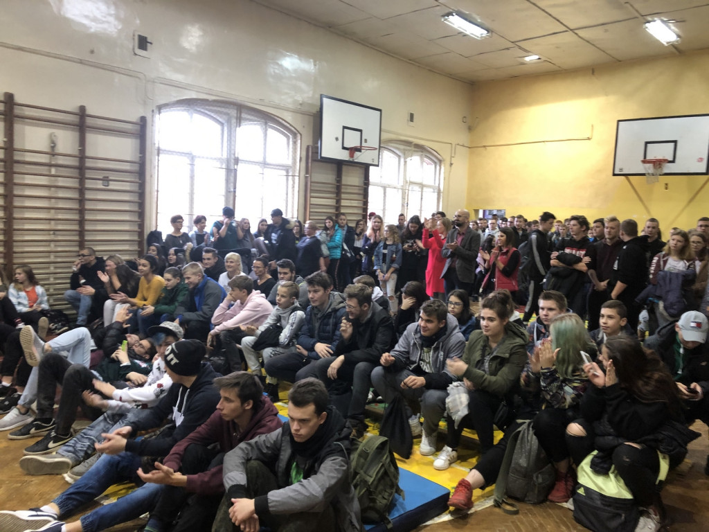 Lekcja wychowawcza w ZSB w Brzegu