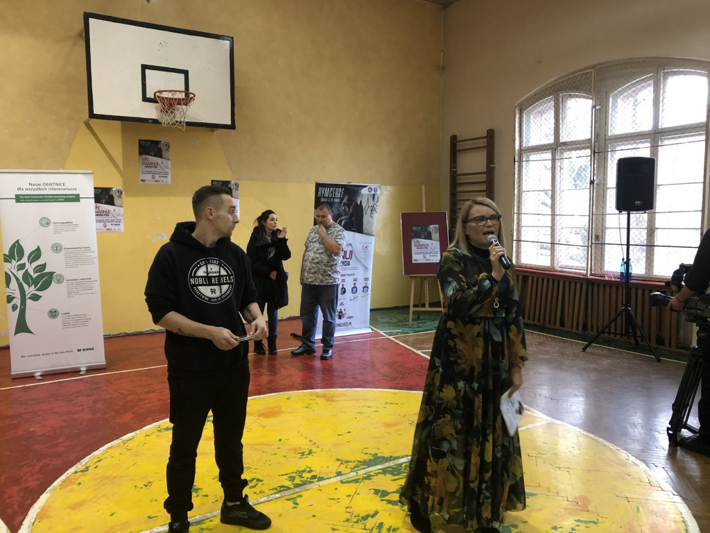 Lekcja wychowawcza w ZSB w Brzegu