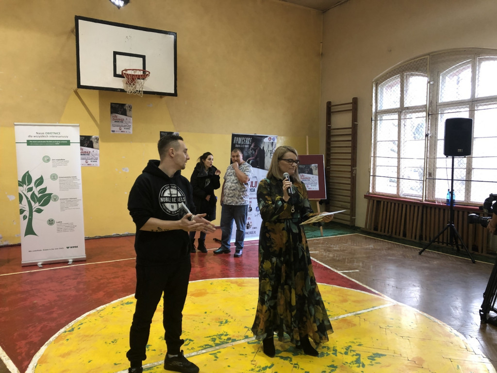Lekcja wychowawcza w ZSB w Brzegu