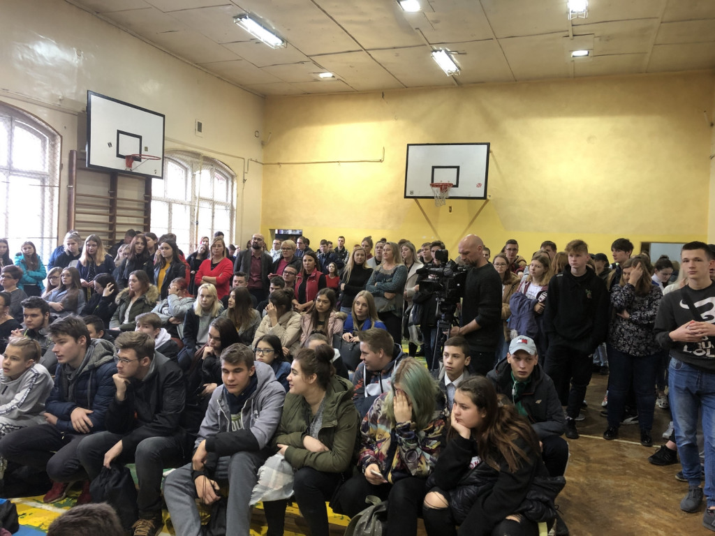 Lekcja wychowawcza w ZSB w Brzegu