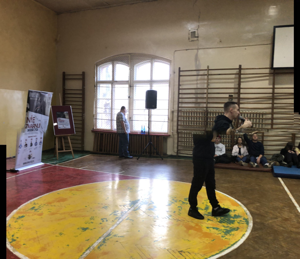 Lekcja wychowawcza w ZSB w Brzegu