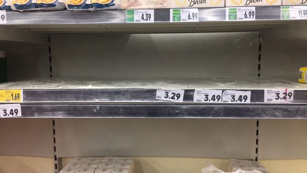 Koronawirus - szał zakupowy i panika w brzeskich sklepach, marketach i aptekach