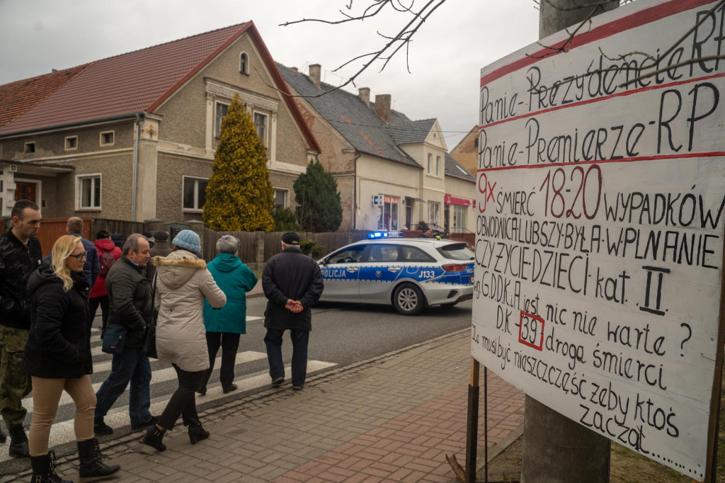 Kolejny protest mieszkańców Lubszy