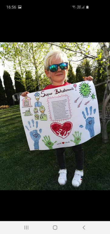 #BrawoDlaWas - Przedszkolaki z Lewina Brzeskiego dziękują służbom za ich pracę w czasie epidemii