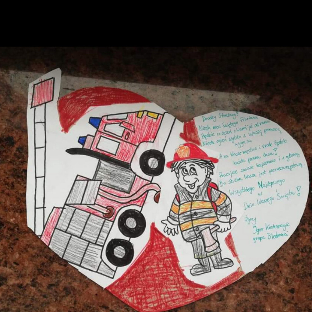 Publiczne Przedszkole nr 2 złożyło życzenia strażakom z okazji ich święta