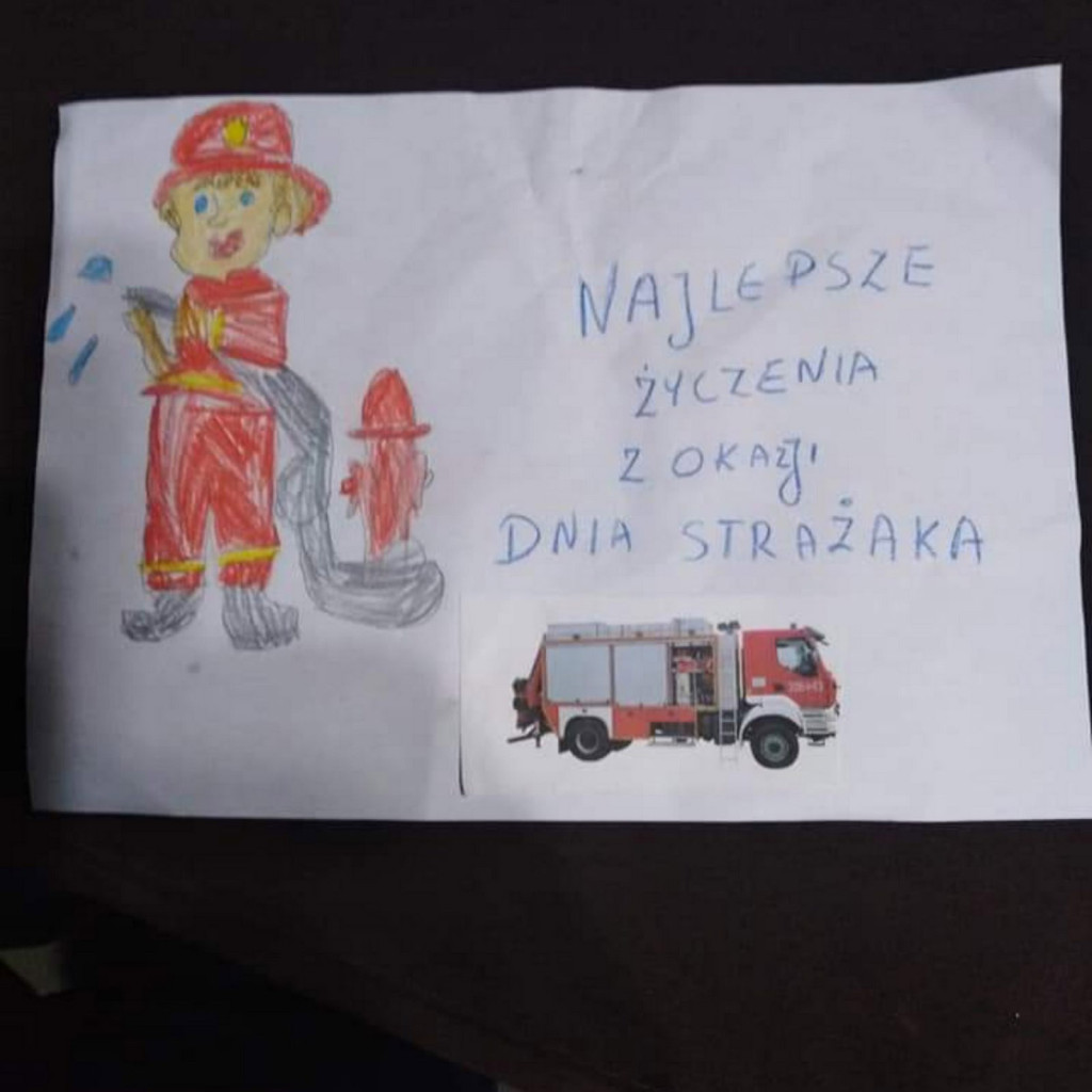 Publiczne Przedszkole nr 2 złożyło życzenia strażakom z okazji ich święta