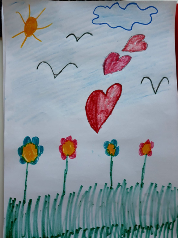 Dzieci z PP1 w Lewinie Brzeskim dziękują bibliotekarzom za ich pracę!